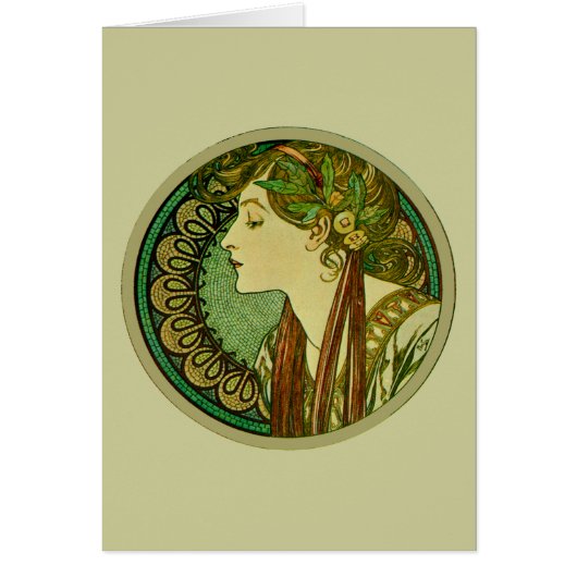 Laurel, Alphonse Mucha Vintage Art Nouveau (Front)