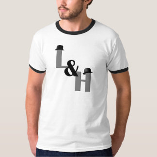 Laurel and Hardy - Initials and Bowlers T-Shirt
