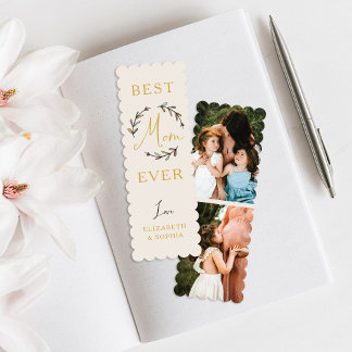 Laurel "Best Mom Ever" Custom 2-Photo Bookmark