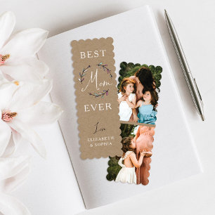 Laurel "Best Mom Ever" Custom 2-Photo Bookmark