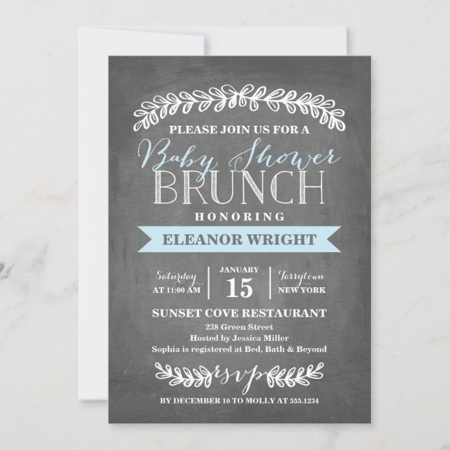 Laurel Brunch | Baby Shower Invitation (Front)