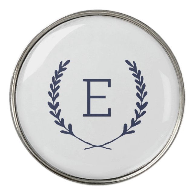 Laurel Crest Monogram Golf Ball Marker (Front)