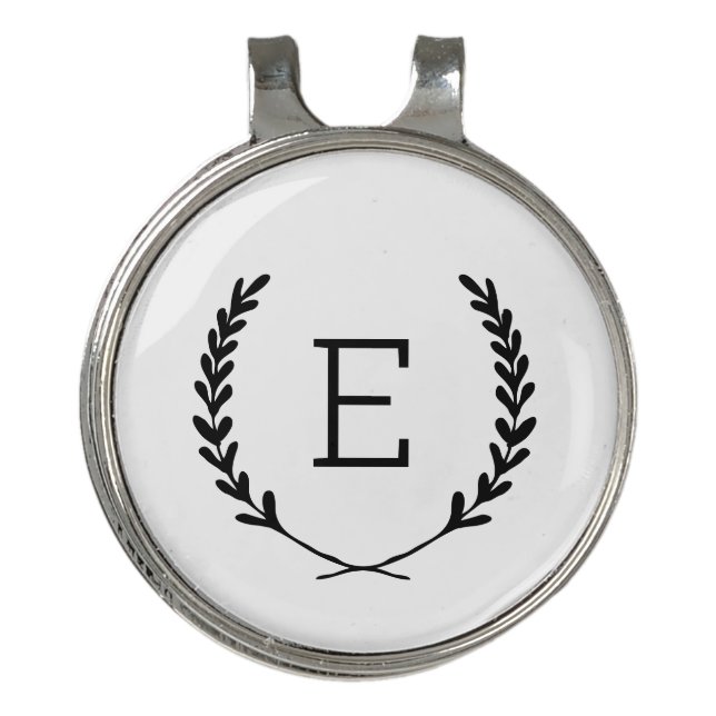 Laurel Crest Monogram Golf Hat Clip (Front)