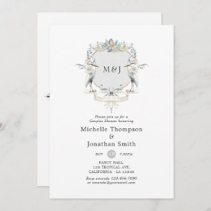 Laurel Crest Monogram Lakeside Couples Shower Invitation