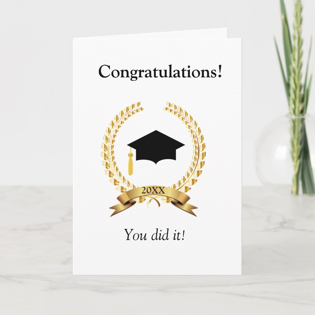 Laurel Graduation Card | Zazzle