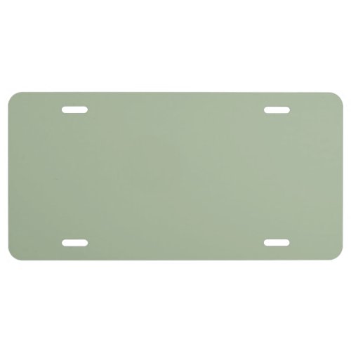 Laurel Green Solid Color License Plate