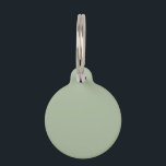 Laurel Green Solid Color Pet ID Tag<br><div class="desc">Laurel Green Solid Color</div>