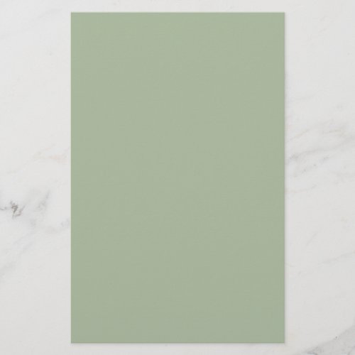 Laurel Green Solid Color Stationery