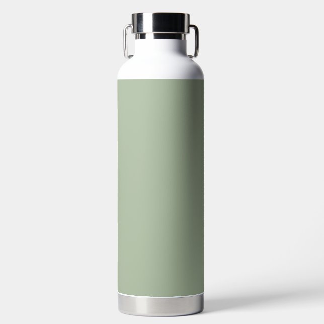 Laurel Green Solid Color Water Bottle (Front)