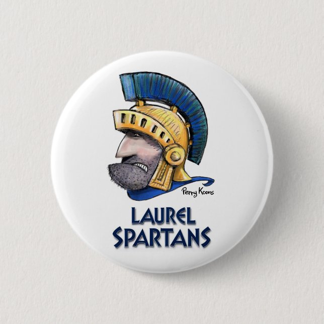 Laurel High School Spartan Button (Front)