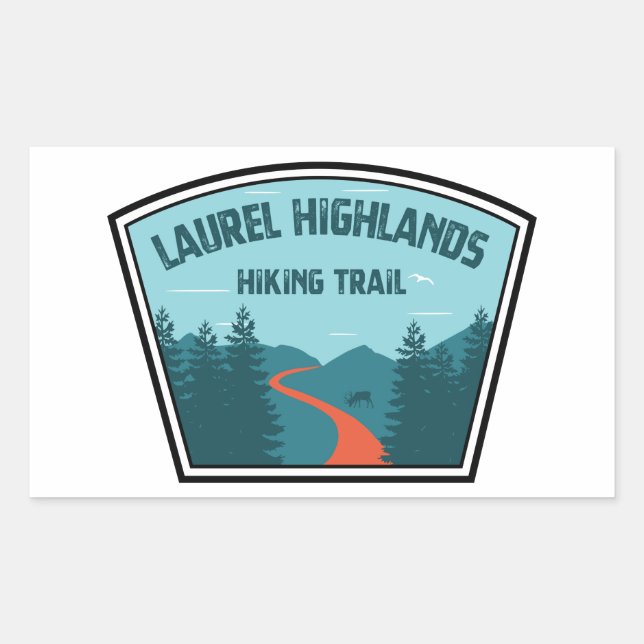 Laurel Highlands Hiking Trail Rectangular Sticker (Front)
