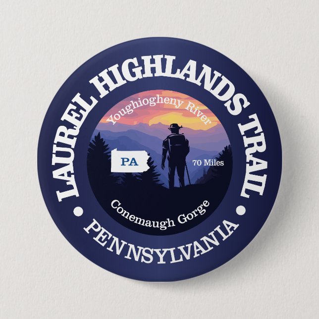 Laurel Highlands Trail (rd2) Button (Front)
