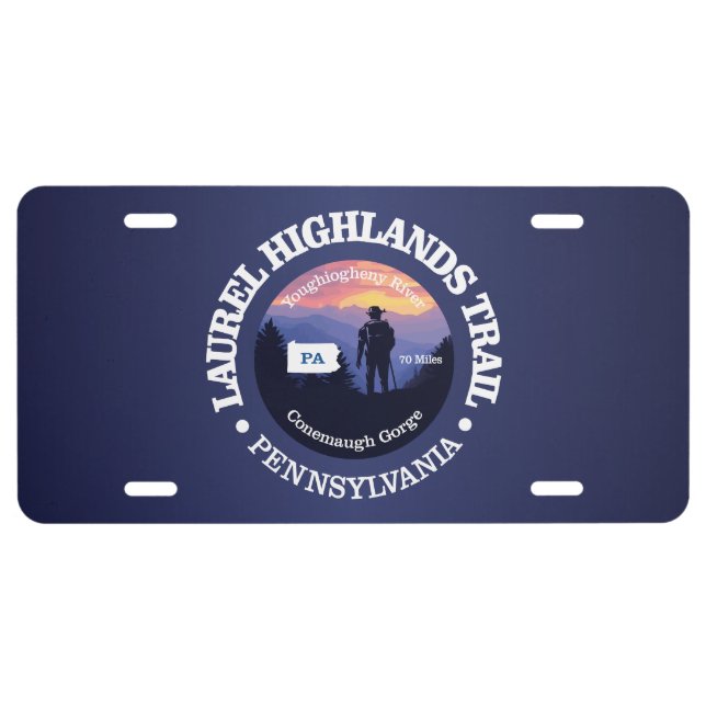 Laurel Highlands Trail (rd2) License Plate (Front)