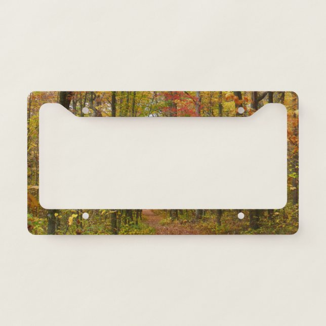 Laurel Hill Trail in Fall License Plate Frame (Front)