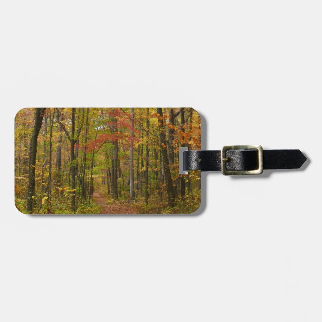 Laurel Hill Trail in Fall Luggage Tag (Front Horizontal)