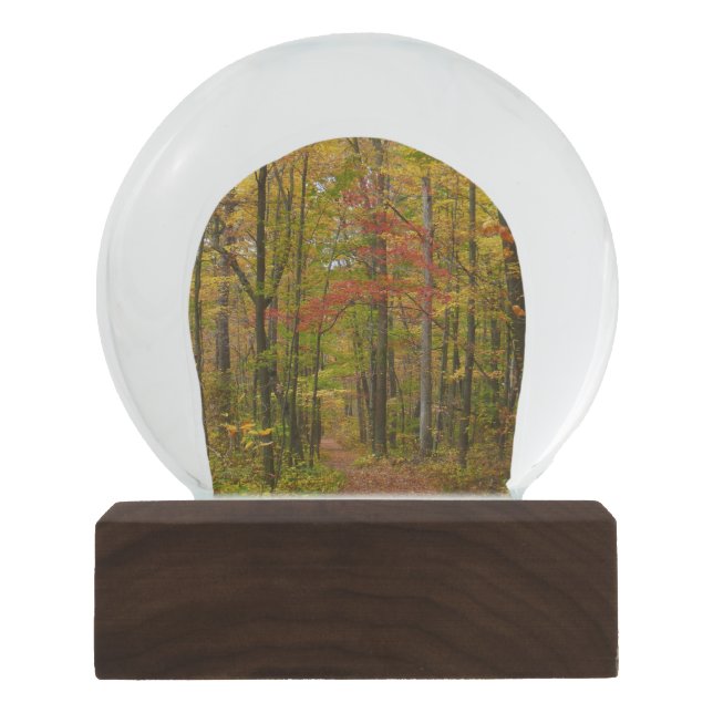 Laurel Hill Trail in Fall Snow Globe (Front)