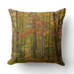 Laurel Hill Trail in Fall Throw Pillow