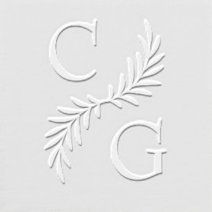 Laurel Initial Monogram Embosser