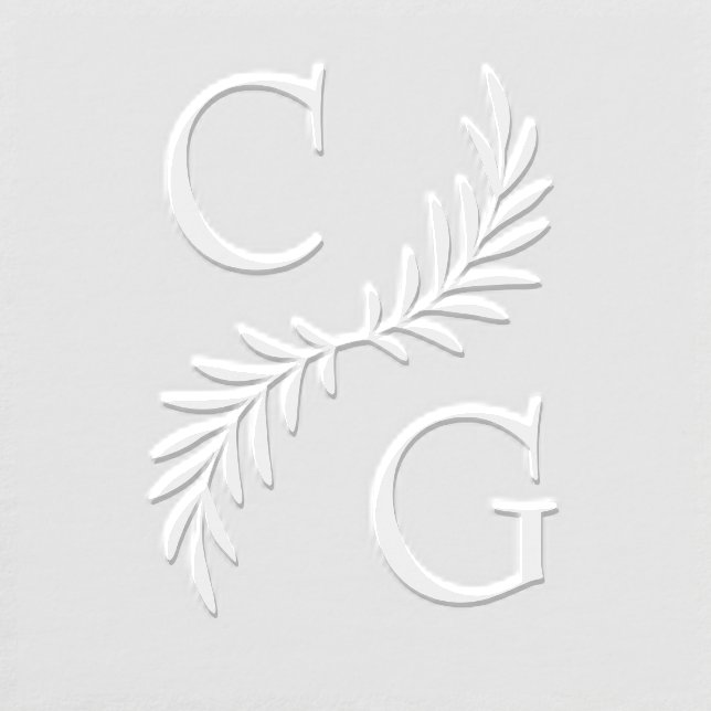 Laurel Initial Monogram Embosser (Design)