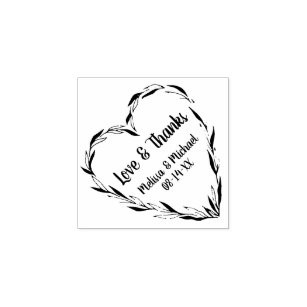 Heart Shaped Rubber Stamps