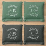 Laurel Leaf Monogram Wedding Custom Cornhole Bags<br><div class="desc">With rustic laurel leaf branches framing your monogram initials. This set is perfect as a wedding gift,  anniversary gift and more. Also great for wedding celebrations,  family reunions and they come in a variety of colors. Make your family outdoor game time extra special with these personalized cornhole bags.</div>