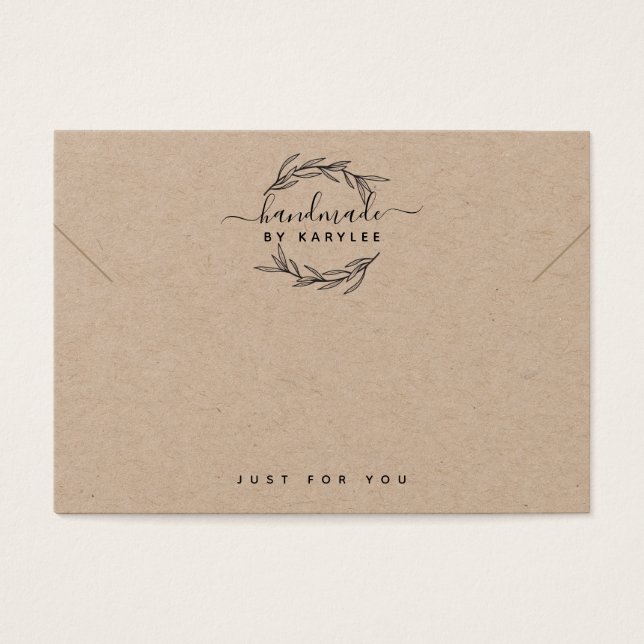 Laurel Leaf Necklace Bracelet Display Card (Front)