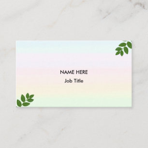 Laurel Leaves on Pastel Colors Business Card