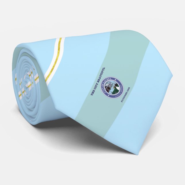 Laurel (Mississippi) city flag Neck Tie (Rolled)