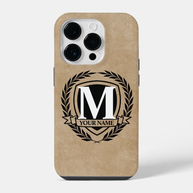 Laurel Monogram Design Case-Mate iPhone Case (Back)