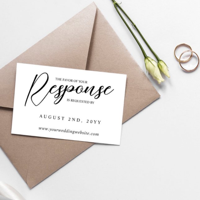 Laurel Monogram Favor of Response RSVP Online (Creator Uploaded)