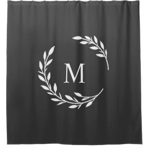Laurel Monogrammed  Shower Curtain