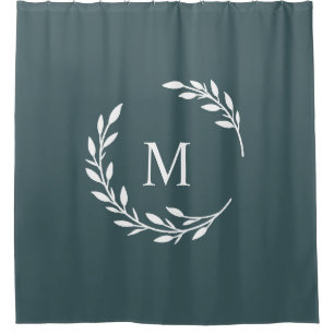 Laurel Monogrammed  Shower Curtain