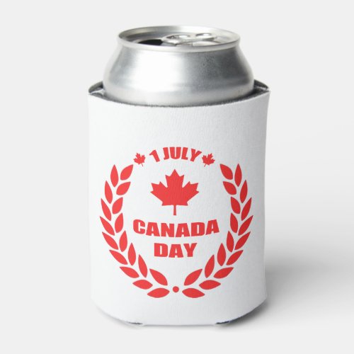 Laurel Of Victory Canada Day Can Cooler