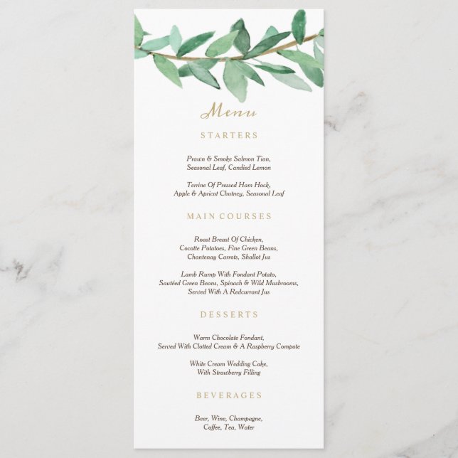 Laurel Olive Branch Menu (Front)