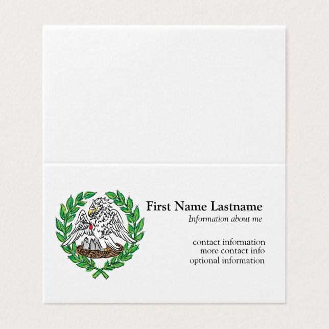 Laurel-Pelican Business Card (Outside Unfolded)