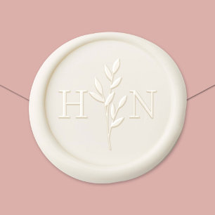 Laurel Personalized Wedding Monogram Wax Seal Sticker
