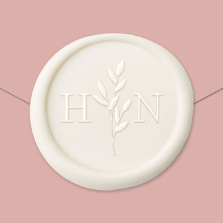 Laurel Personalized Wedding Monogram Wax Seal Sticker