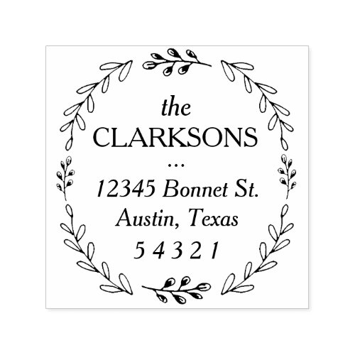 Laurel Wreath Address Stamp