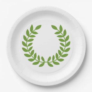 Laurel Wreath (Ancient Greek Symbol) Paper Plates