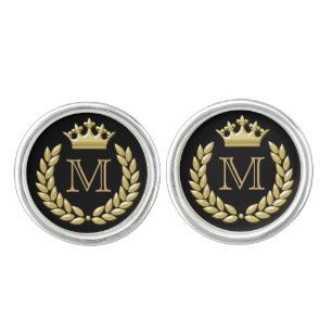 Laurel Wreath and Crown Cufflinks