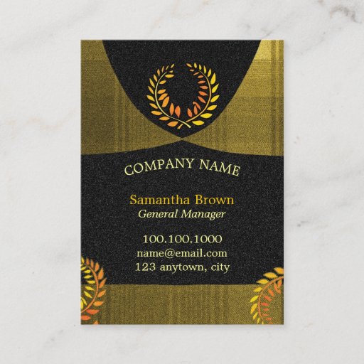 Customizable Laurel Wreath Attorney Business Card