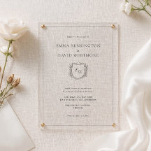 Laurel Wreath & Crest Minimalist Elegant Wedding