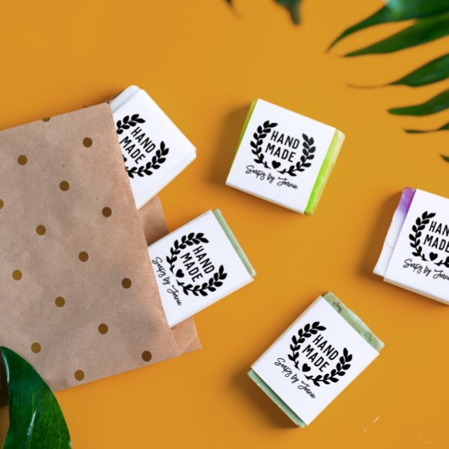 Laurel Wreath Heart Handmade Rubber Stamp (Creator Uploaded)