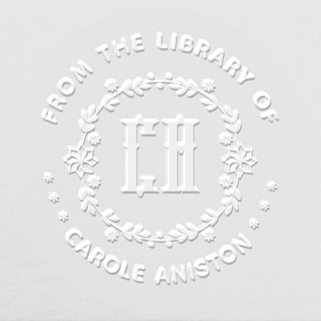 Laurel Wreath initials From The Library of Embosser (Design)