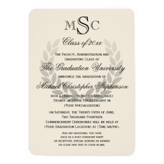 formal college graduation announcements