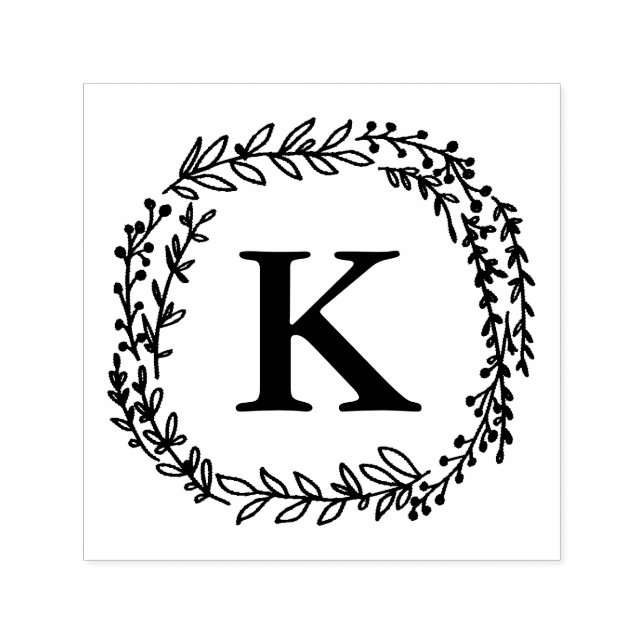 Laurel Wreath Monogram Stamp (Design)