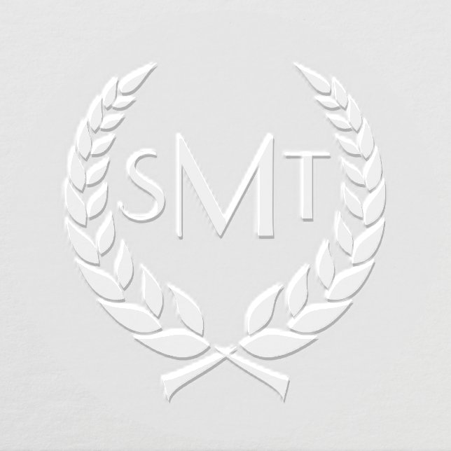 Laurel Wreath Monogrammed Embosser (Design)