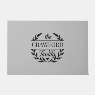 Laurel Wreath Personalized Door Mat