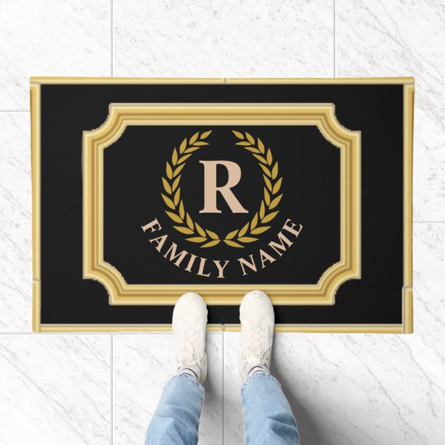 Laurel Wreath  Personalized  Doormat (Indoor)