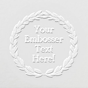 Laurel Wreath Personalized Wedding or All-purpose Embosser
